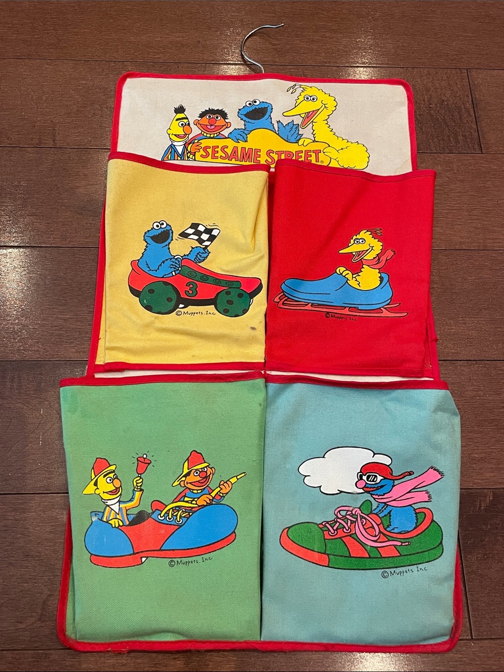Sesame Street Kids Hanging Organizer - Red, Yellow, Green, Blue